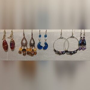 5 Pairs Of Handcrafted Earrings